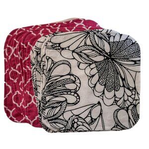 13 Handmade Cotton Flannel 2 Ply Reuseable Washable Diaper Wipes 7.5" Square